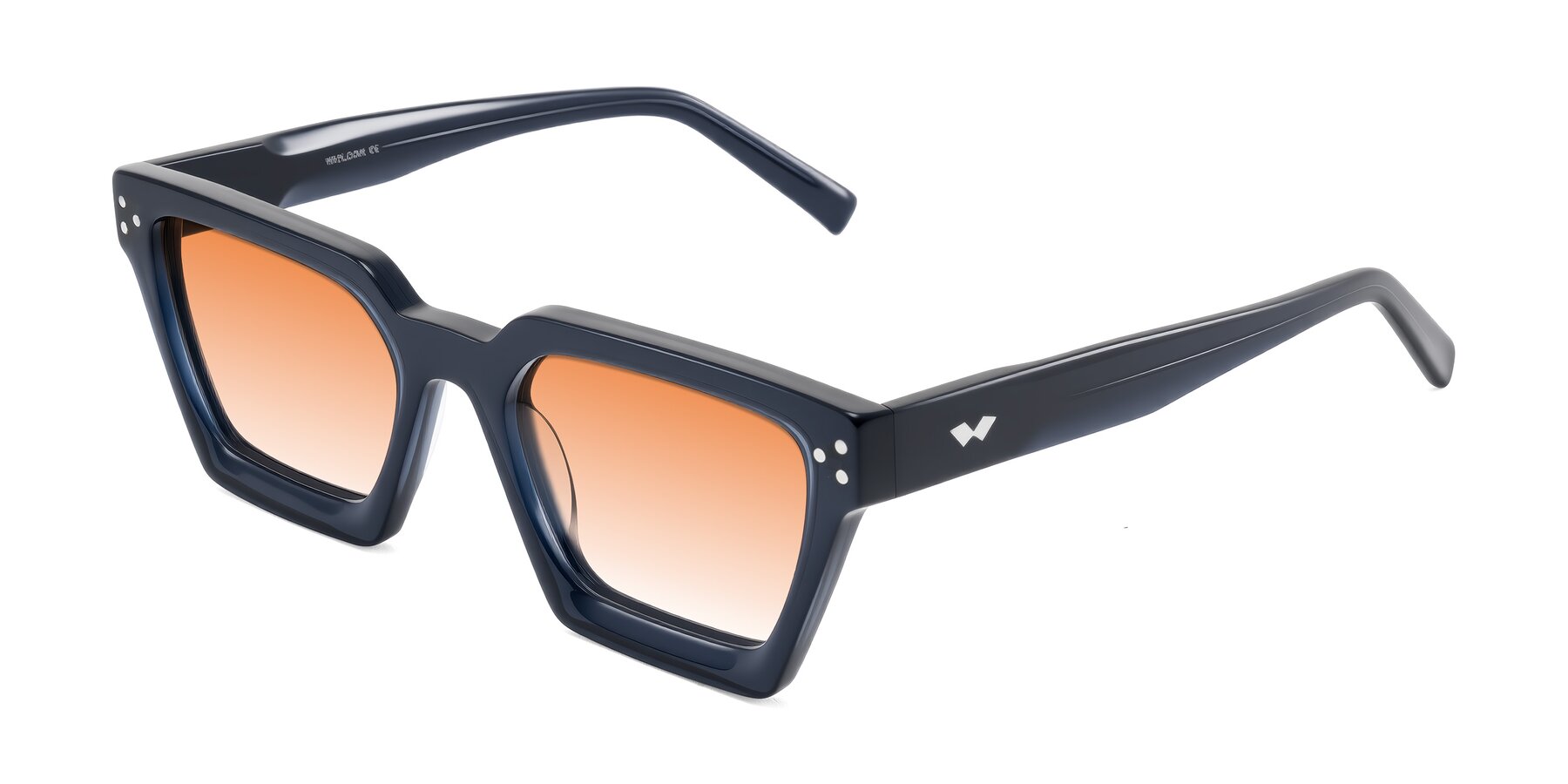 Angle of Callan in Dark Navy with Orange Gradient Lenses