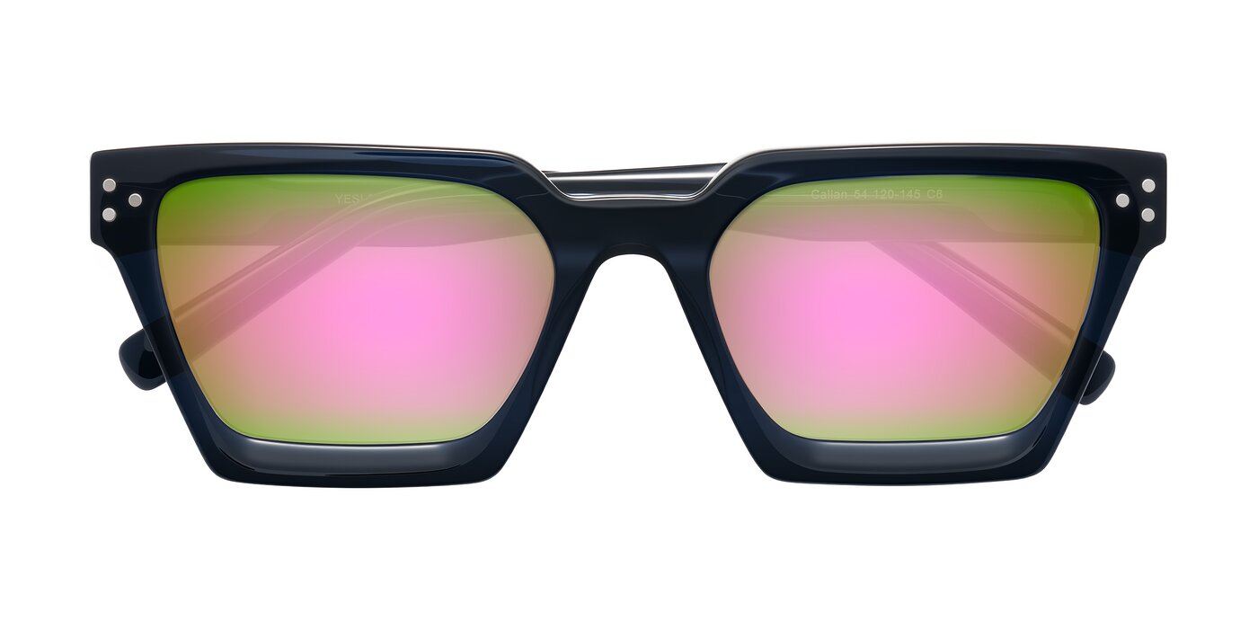 Callan - Dark Navy Flash Mirrored Sunglasses