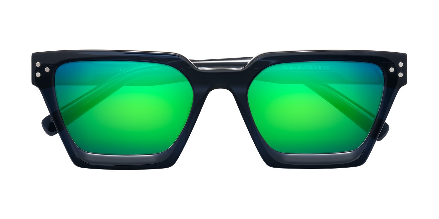 Callan - Dark Navy Flash Mirrored Sunglasses