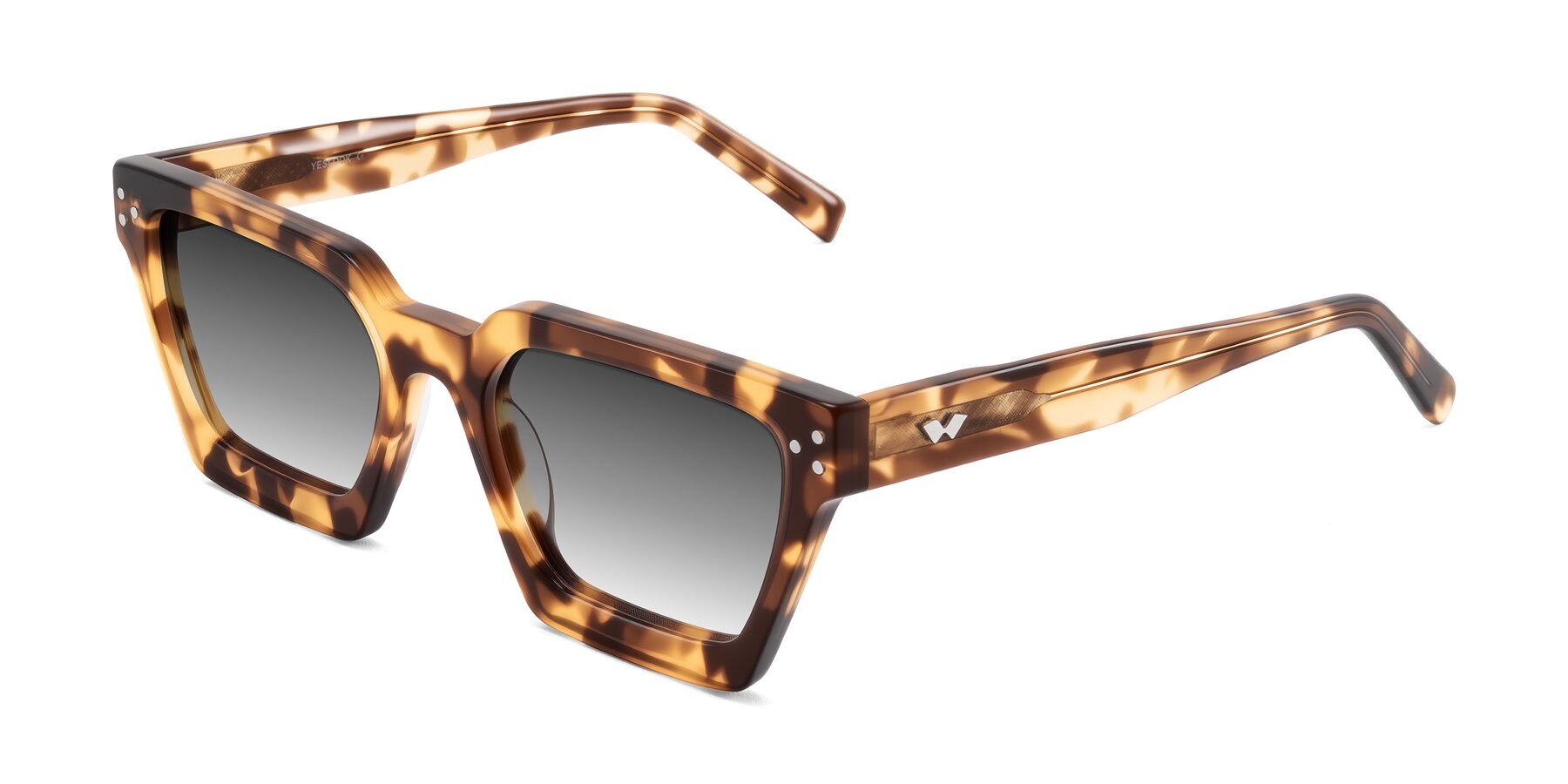 Angle of Callan in Honey Tortoise with Gray Gradient Lenses