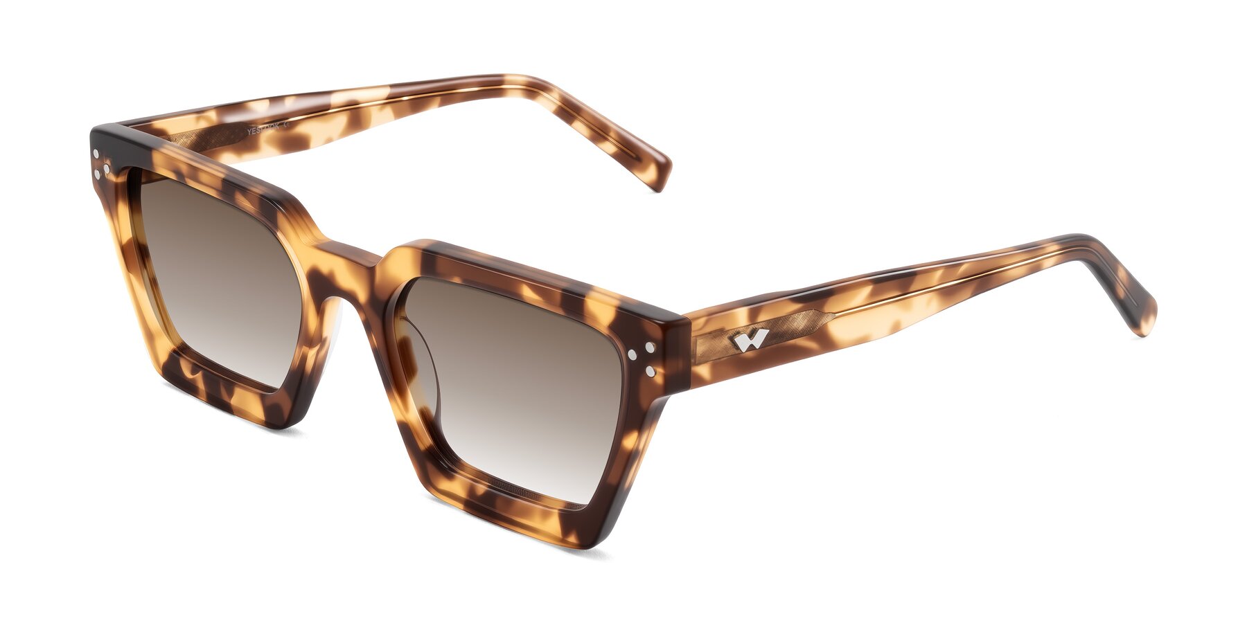 Angle of Callan in Honey Tortoise with Brown Gradient Lenses