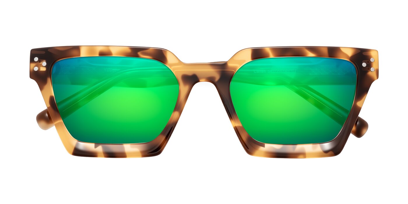 Callan - Honey Tortoise Flash Mirrored Sunglasses