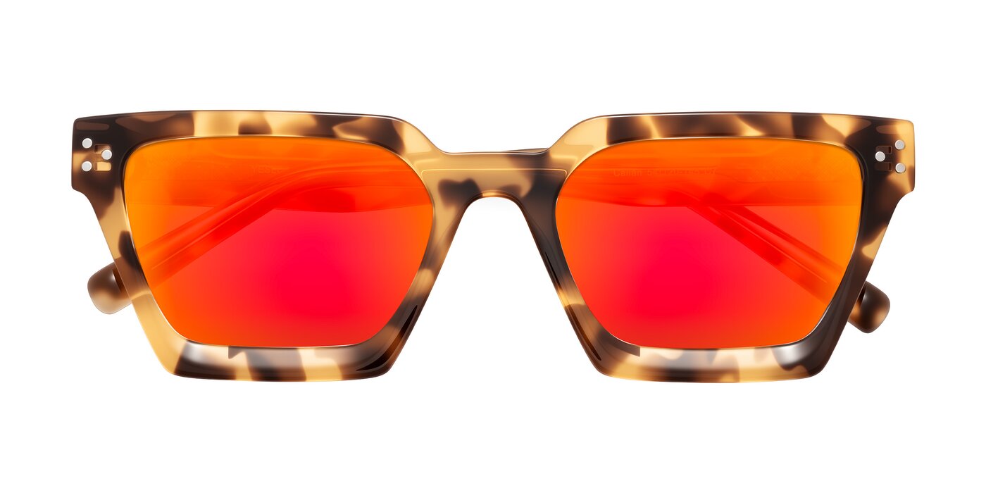 Callan - Honey Tortoise Flash Mirrored Sunglasses