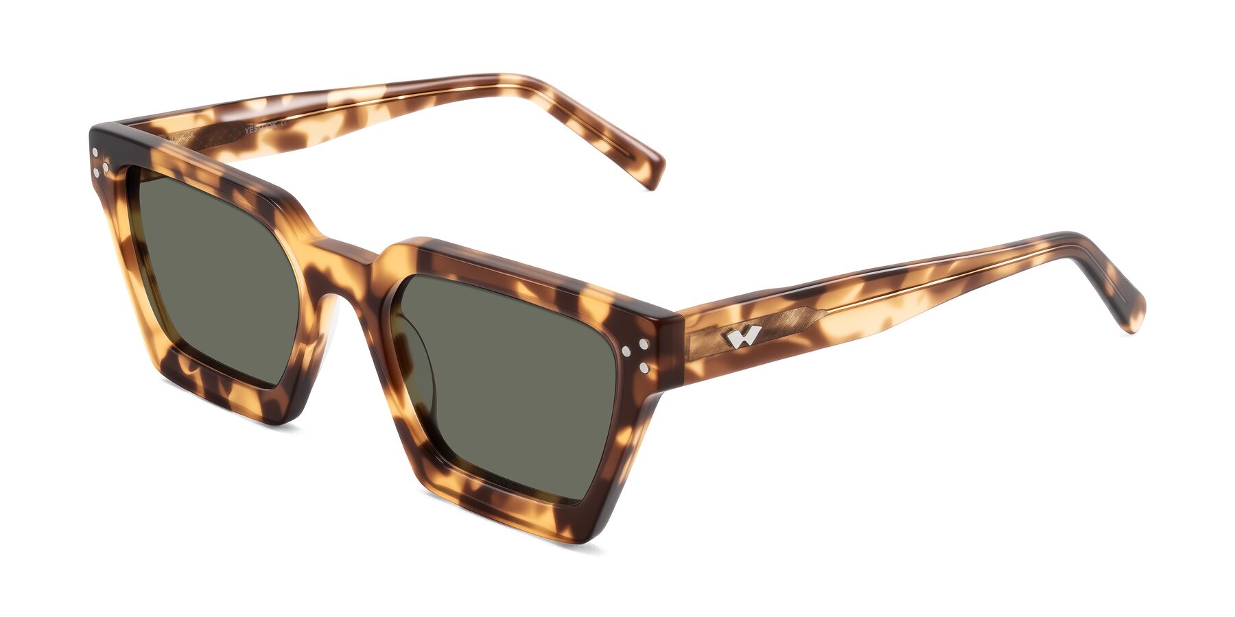 Angle of Callan in Honey Tortoise with Gray Polarized Lenses
