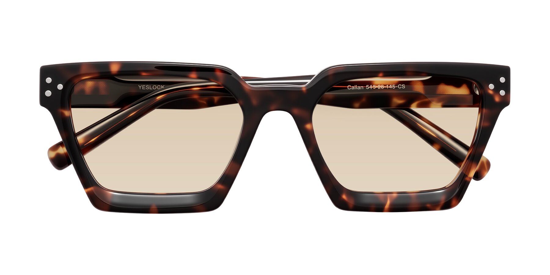 Folded Front of Callan in Tortoise with Light Brown Tinted Lenses