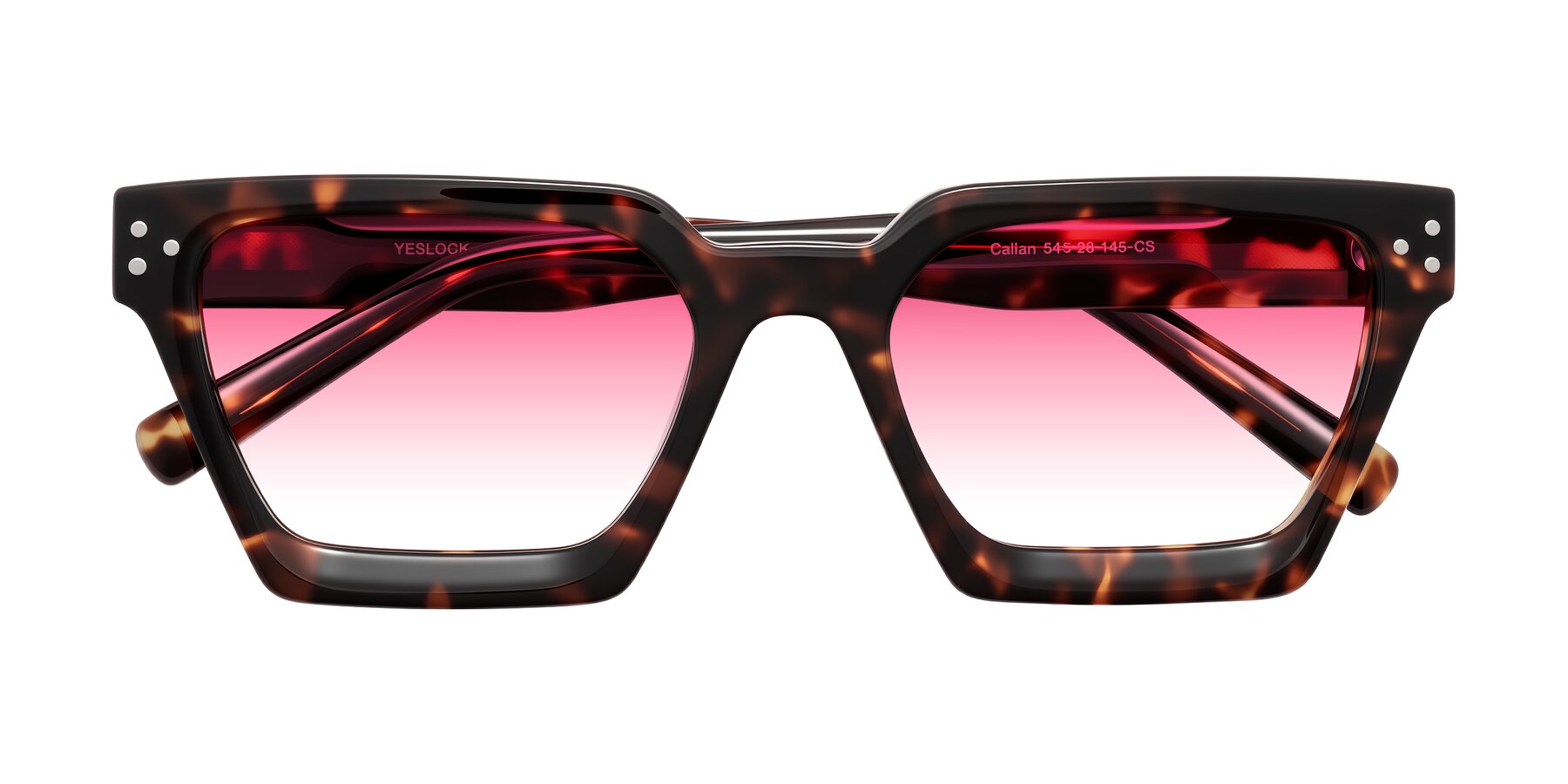 Folded Front of Callan in Tortoise with Pink Gradient Lenses