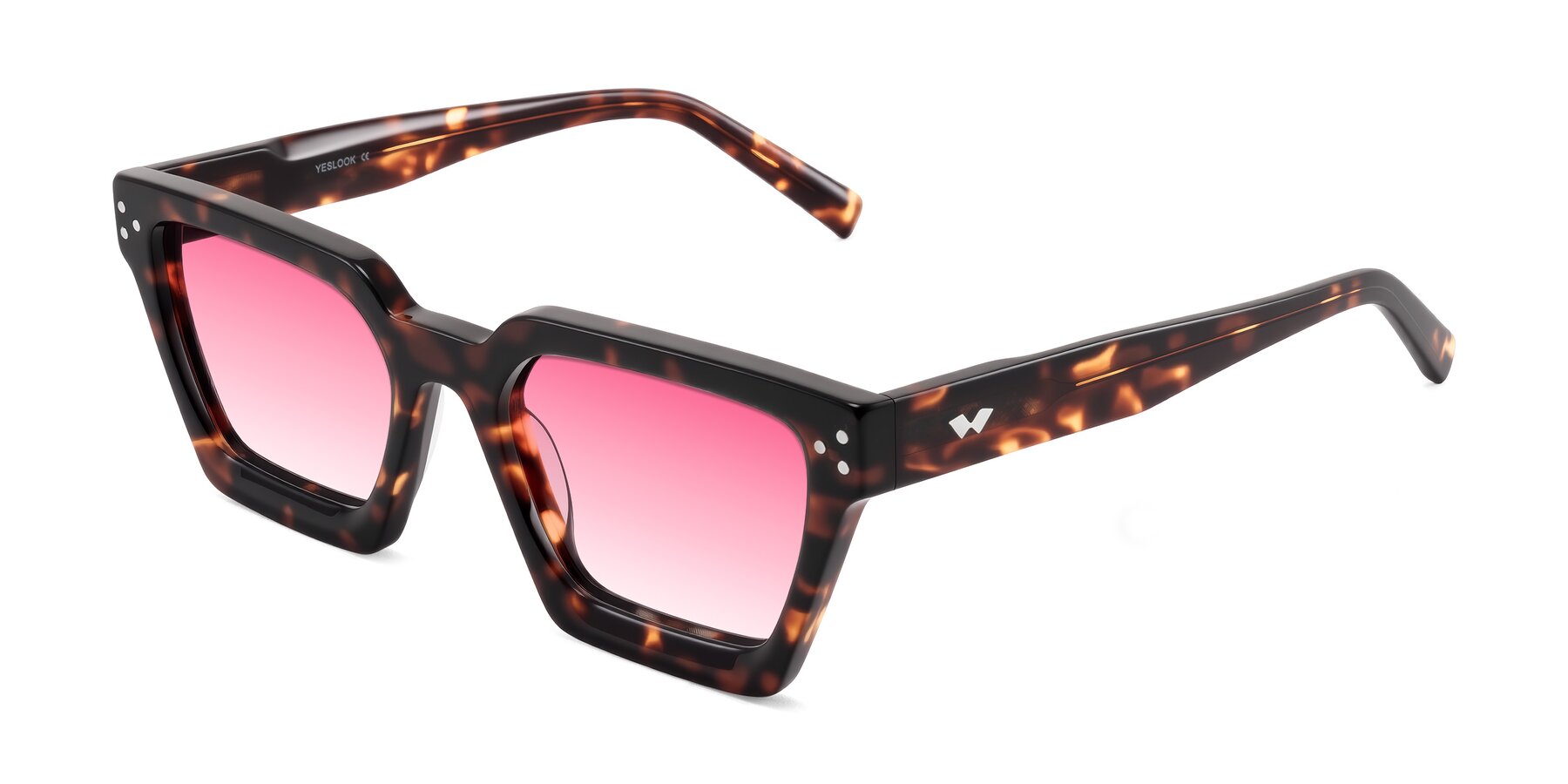 Angle of Callan in Tortoise with Pink Gradient Lenses