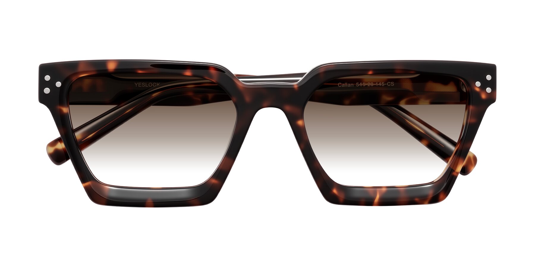 Folded Front of Callan in Tortoise with Brown Gradient Lenses