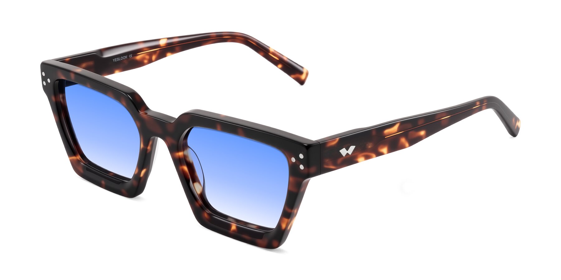 Angle of Callan in Tortoise with Blue Gradient Lenses