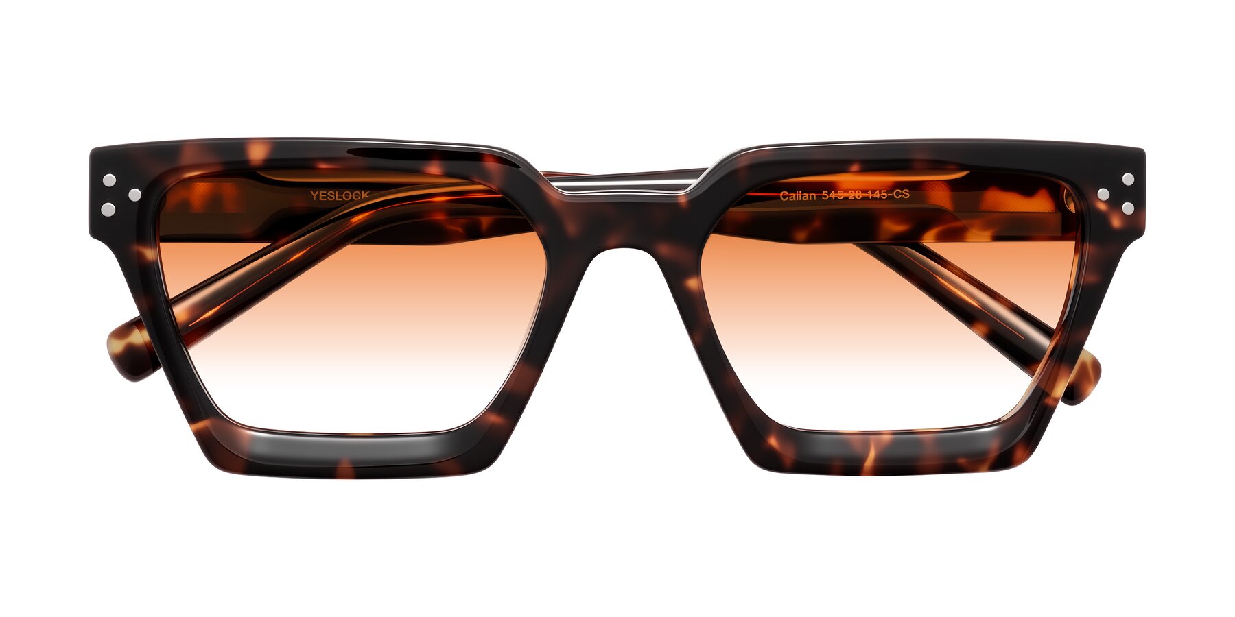 Folded Front of Callan in Tortoise with Orange Gradient Lenses