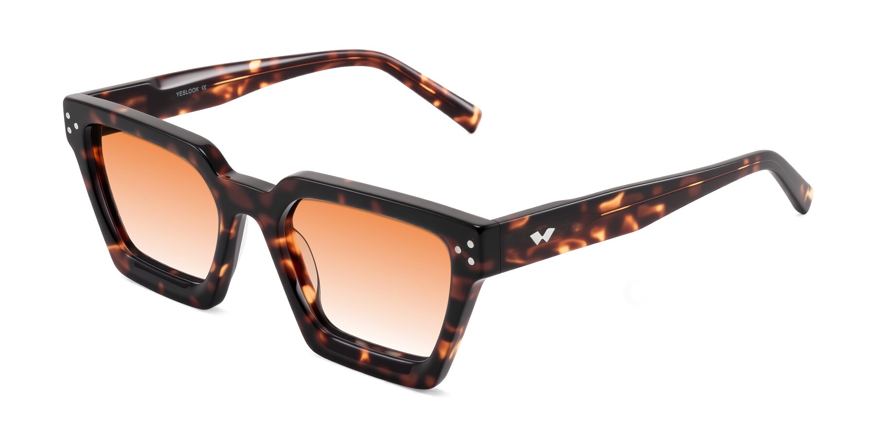 Angle of Callan in Tortoise with Orange Gradient Lenses