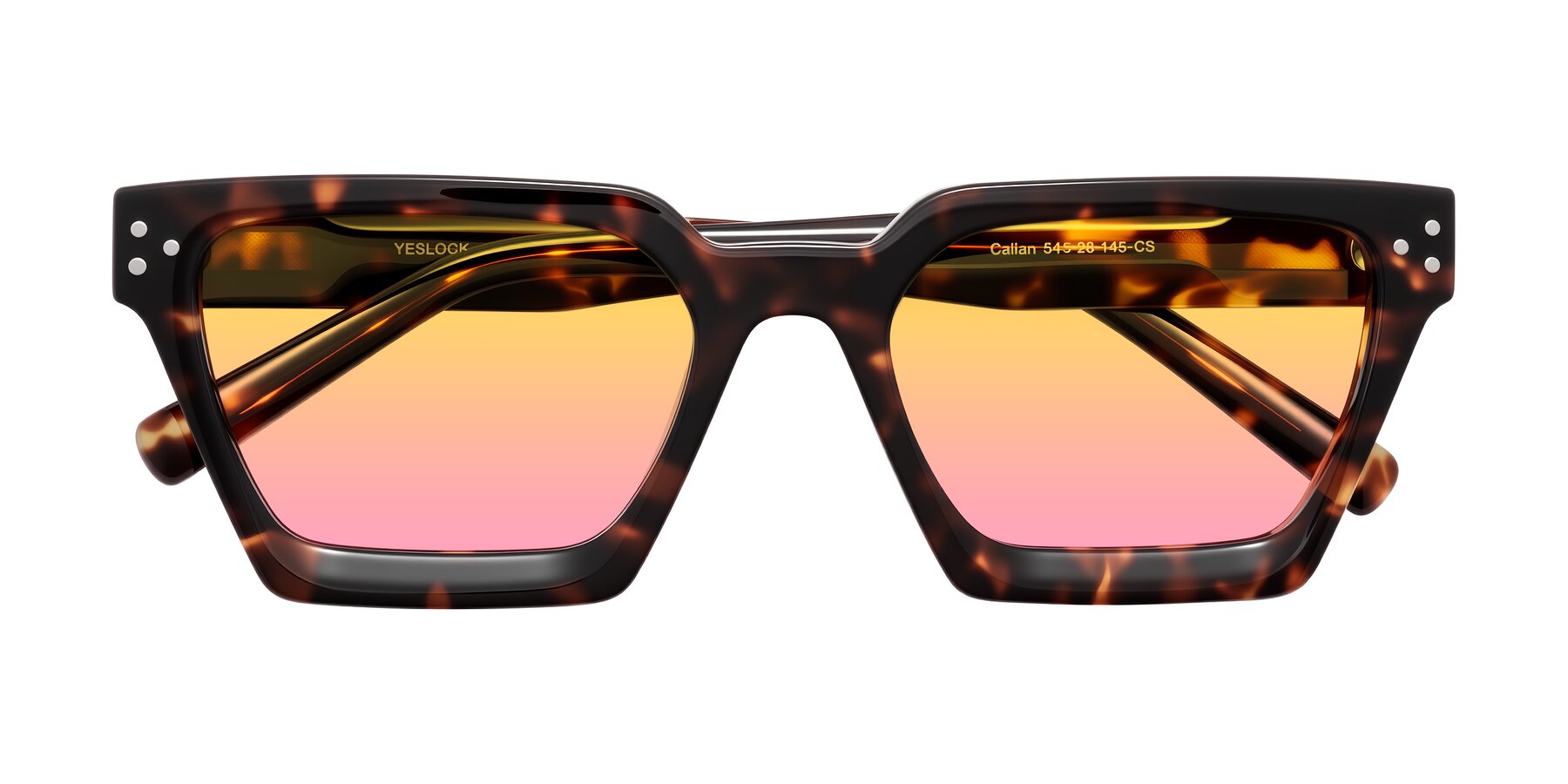 Folded Front of Callan in Tortoise with Yellow / Pink Gradient Lenses