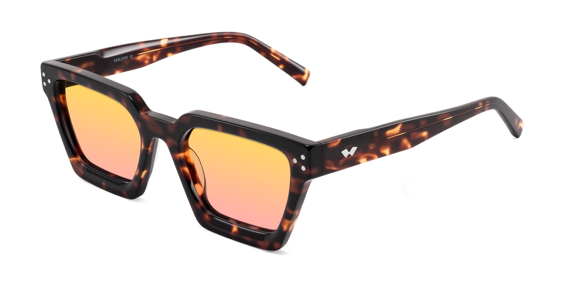 Angle of Callan in Tortoise with Yellow / Pink Gradient Lenses