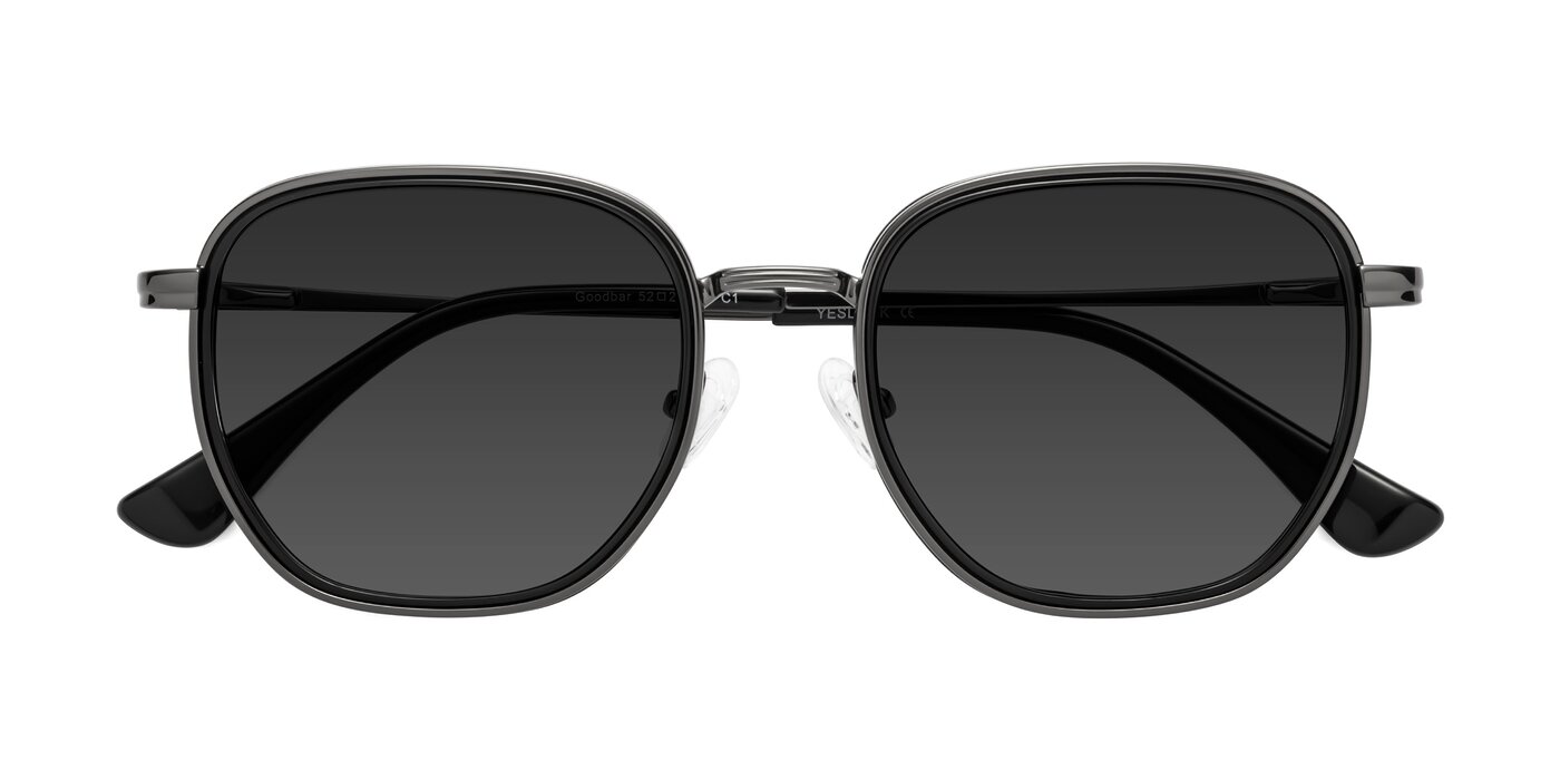 Goodbar - Gunmetal/Black Tinted Sunglasses
