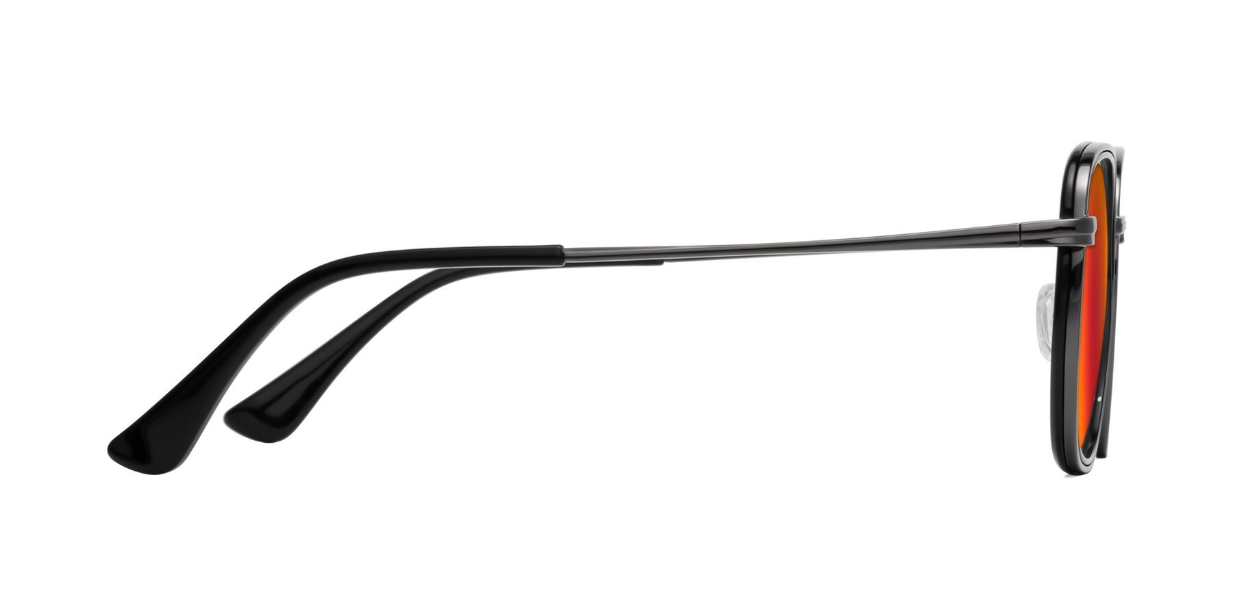 Side of Goodbar in Gunmetal-Black with Red Gold Mirrored Lenses