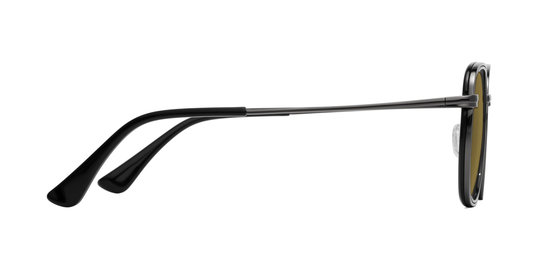 Side of Goodbar in Gunmetal-Black with Brown Polarized Lenses