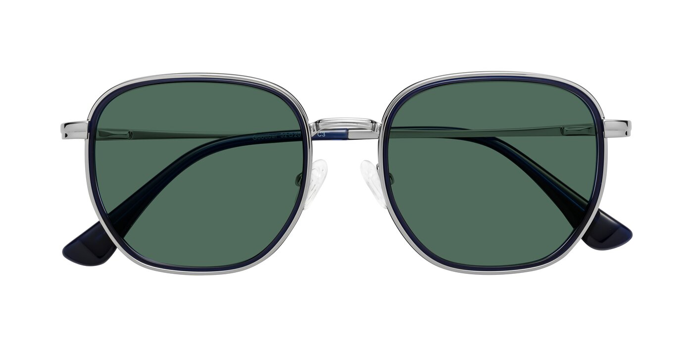 Goodbar - Silver/Deep Sapphire Polarized Sunglasses
