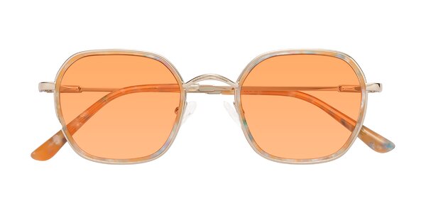 Front of Ana in Coral Tortoise / Gold