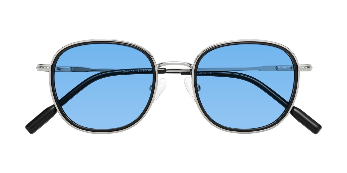 Deanne - Black/Silver Tinted Sunglasses