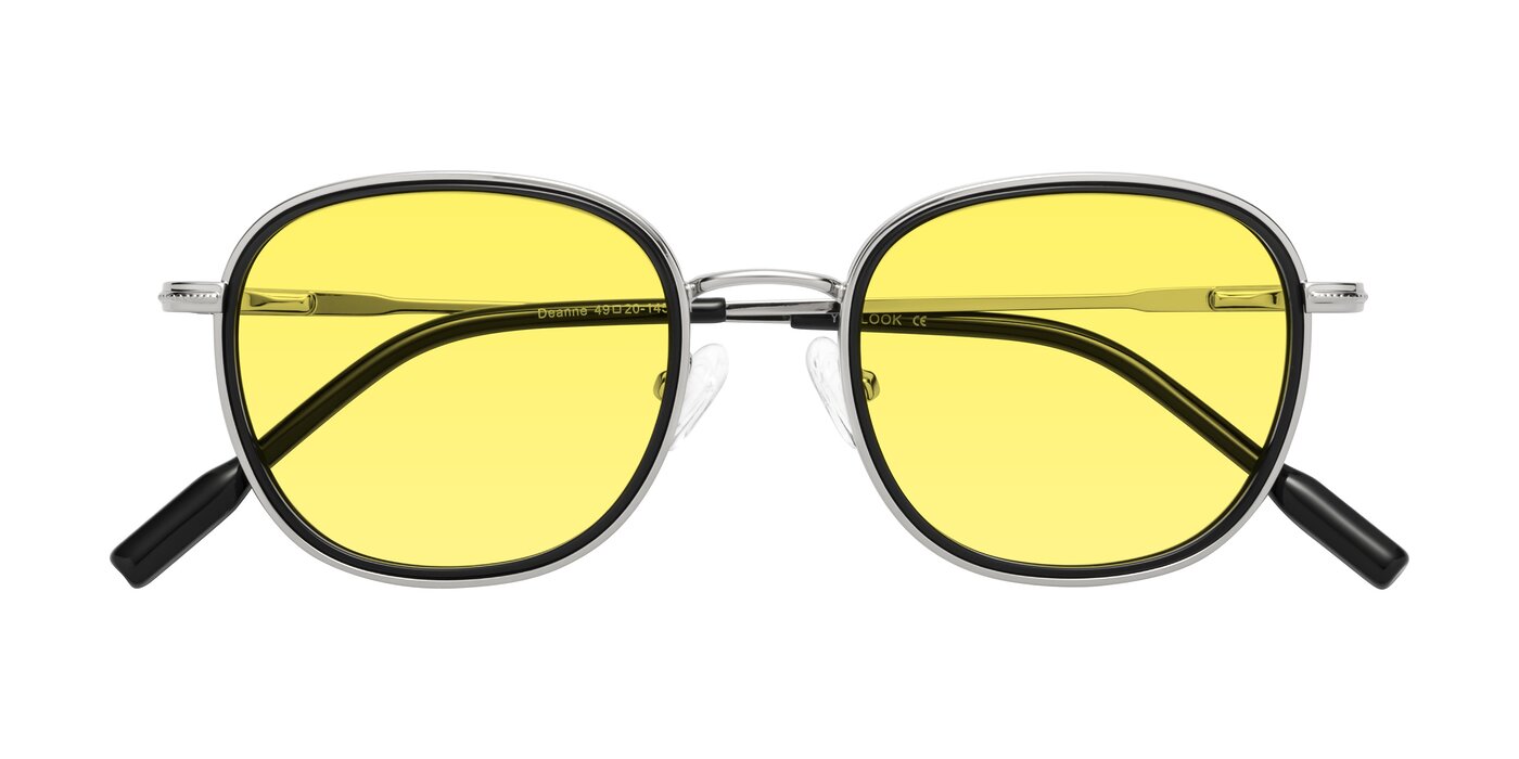 Deanne - Black/Silver Tinted Sunglasses