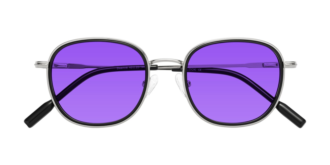 Deanne - Black/Silver Tinted Sunglasses