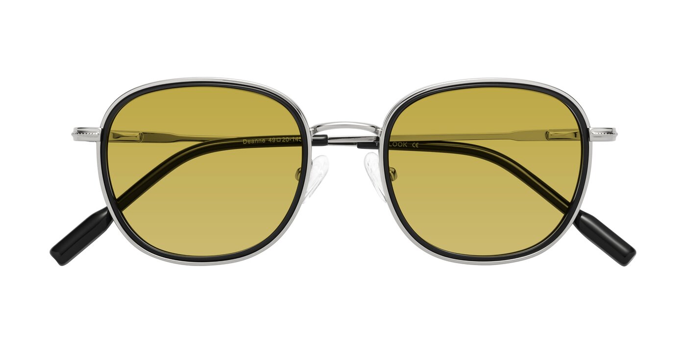 Deanne - Black/Silver Tinted Sunglasses