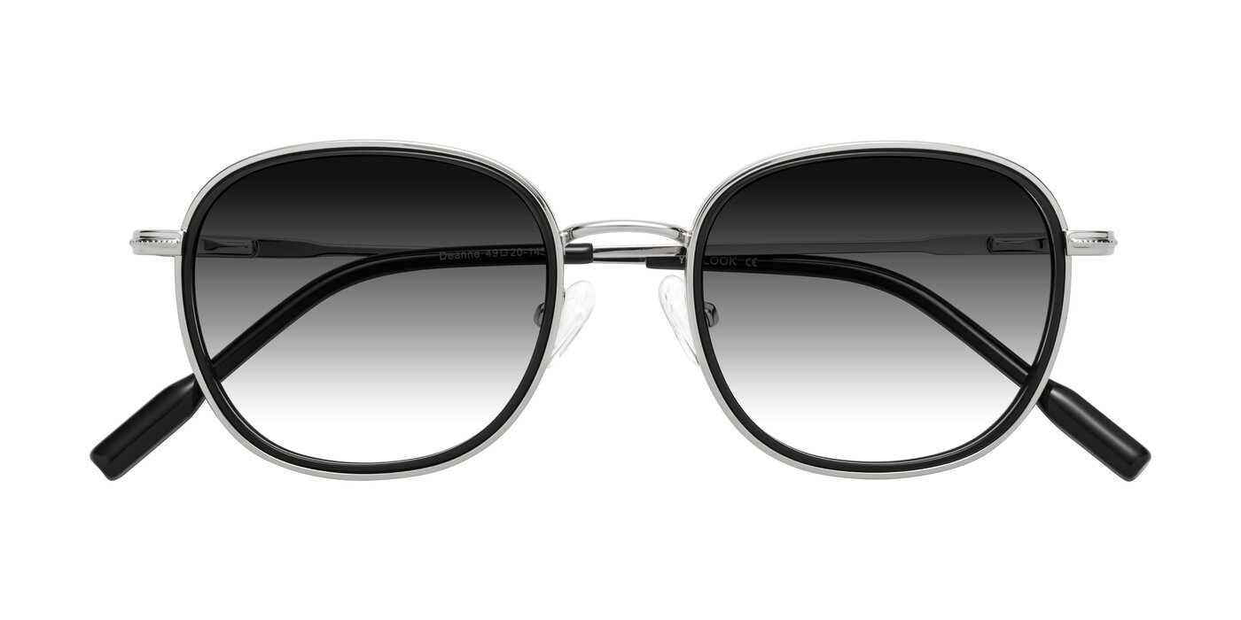 Deanne - Black/Silver Gradient Sunglasses