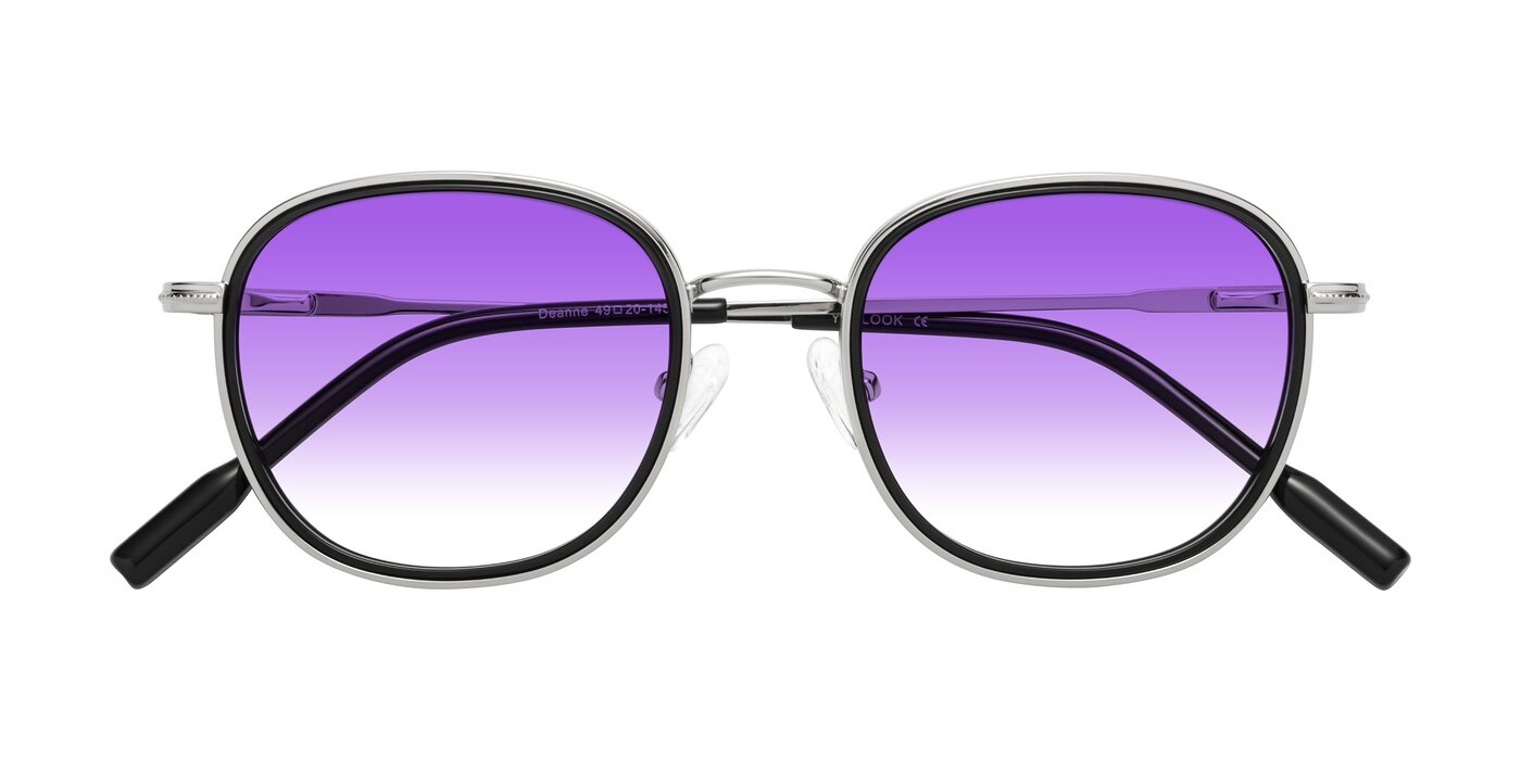 Deanne - Black/Silver Gradient Sunglasses
