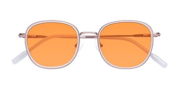 Front of Deanne in Rose Gold / Translucent White