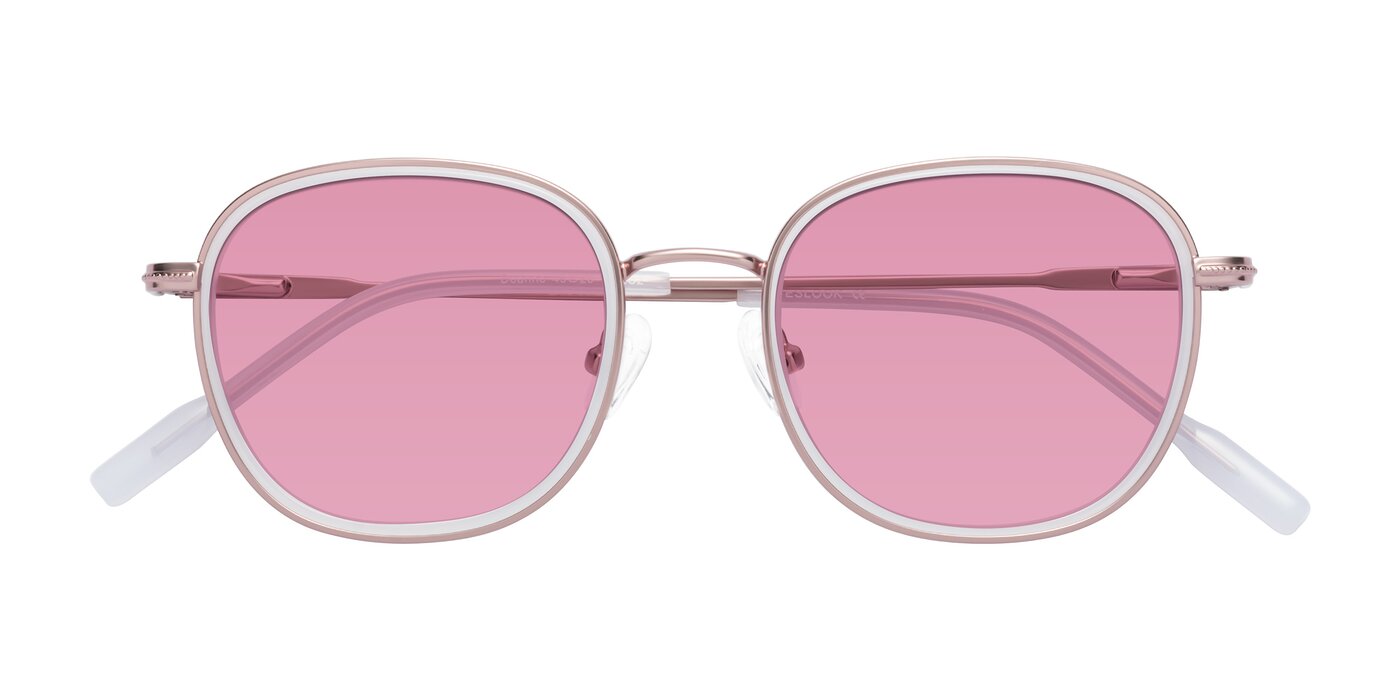 Deanne - Rose Gold/Translucent White Tinted Sunglasses