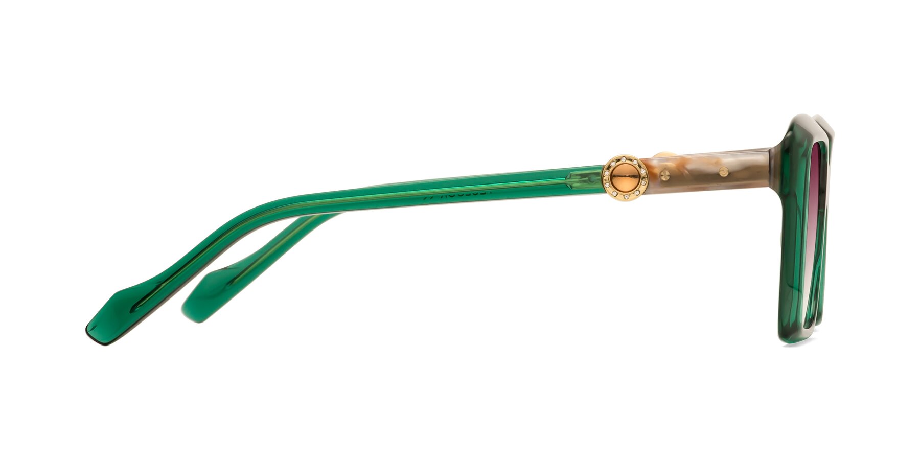 Side of Redmond in Emerald Green with Wine Gradient Lenses
