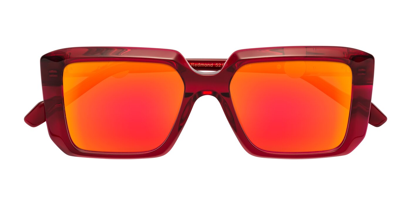 Redmond - Wine Flash Mirrored Sunglasses