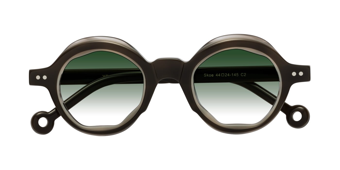 Skoe - Dark Grayish Brown Gradient Sunglasses