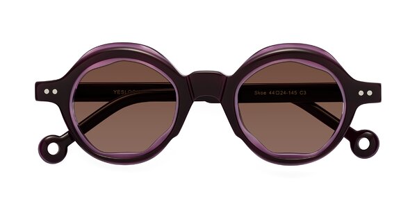 Front of Skoe in Eggplant