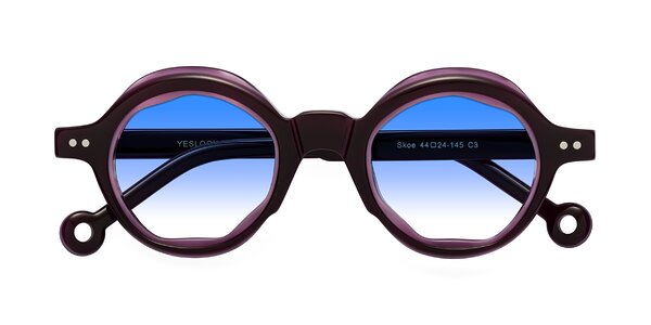 Front of Skoe in Eggplant