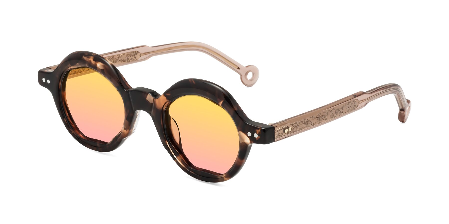 Angle of Skoe in Brown Gemstones with Yellow / Pink Gradient Lenses