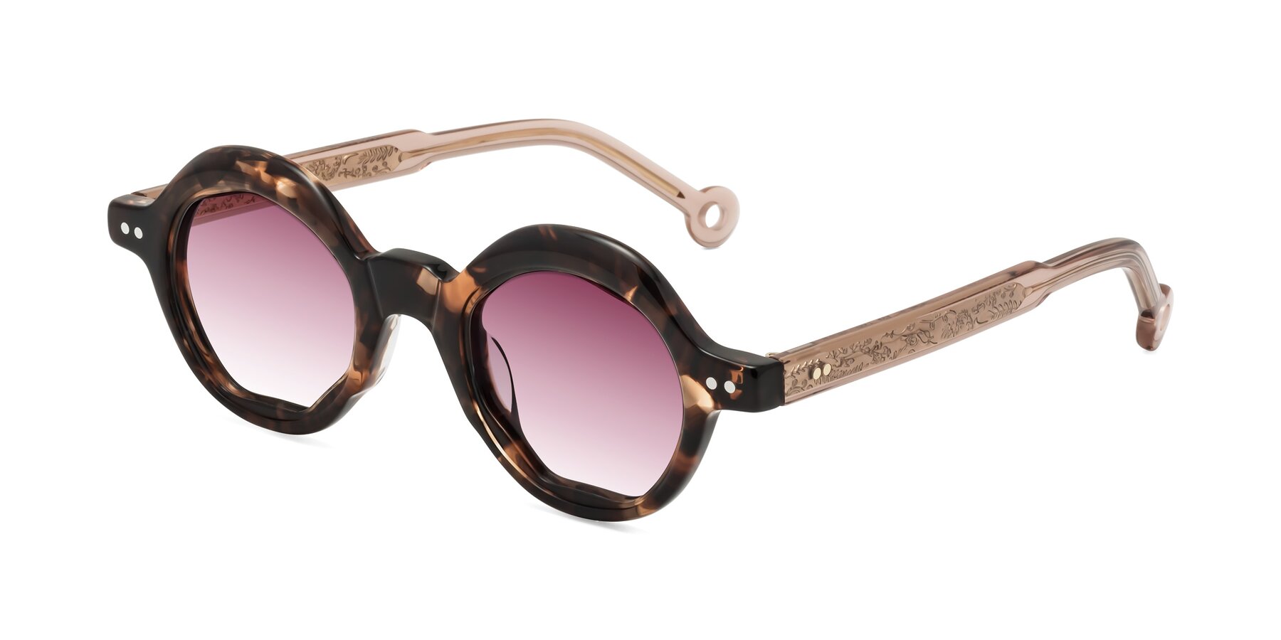 Angle of Skoe in Brown Gemstones with Wine Gradient Lenses
