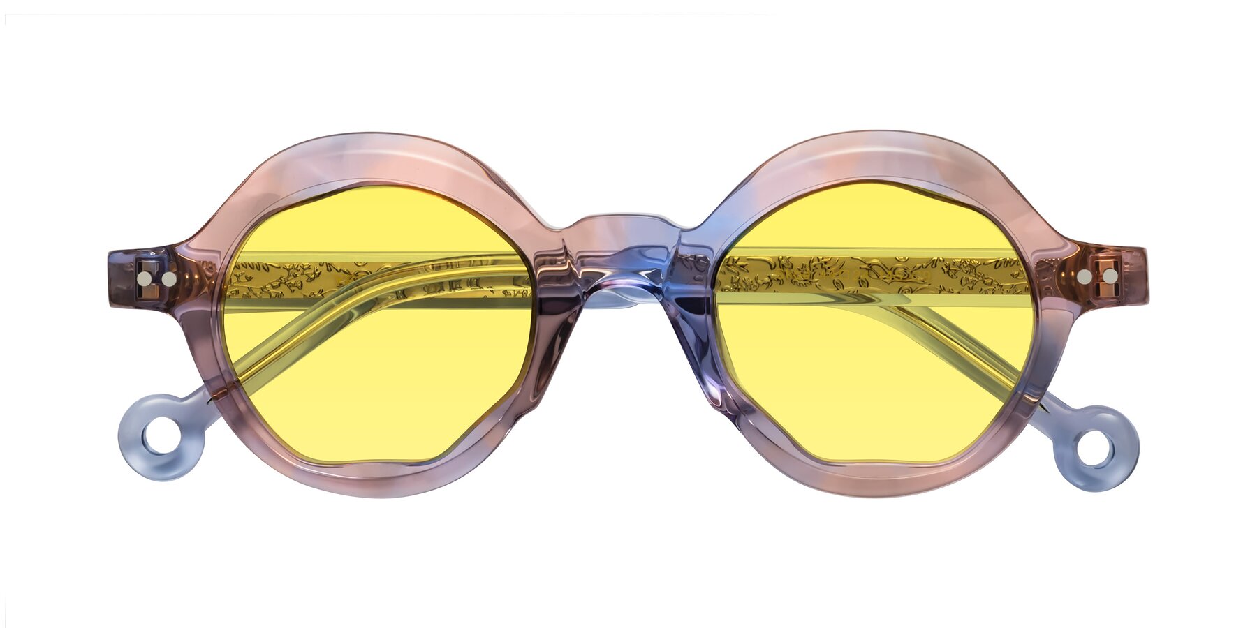 Folded Front of Skoe in Sunset with Medium Yellow Tinted Lenses