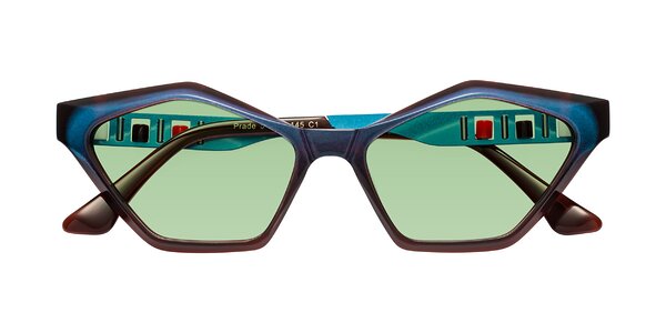 Front of Prade in Iridescent Blue