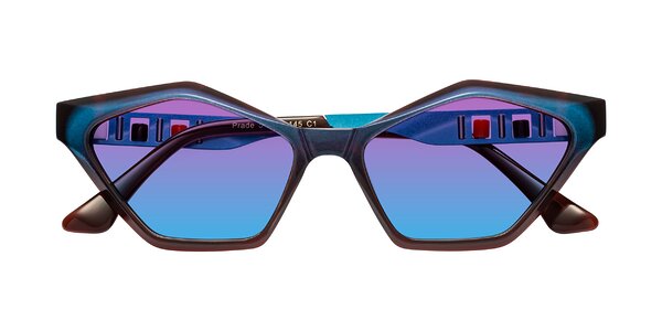 Front of Prade in Iridescent Blue