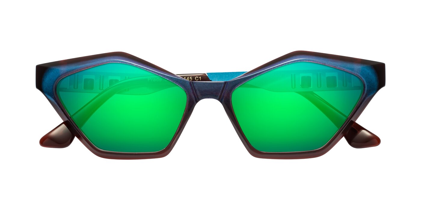 Prade - Iridescent Blue Flash Mirrored Sunglasses