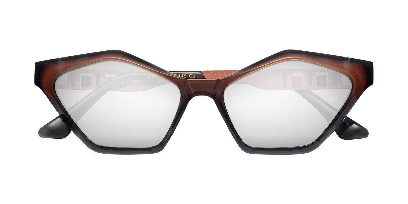 Prade - Iridescent Rust Flash Mirrored Sunglasses