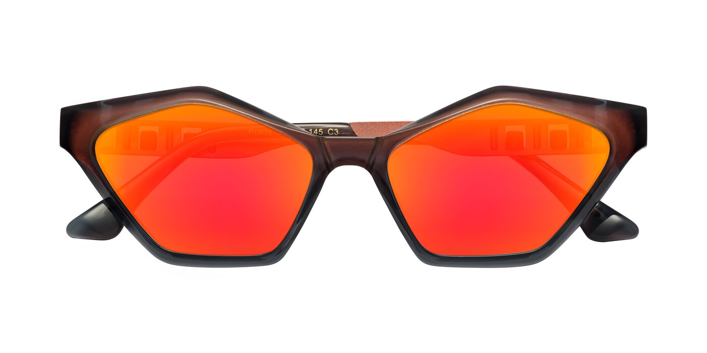 Prade - Iridescent Rust Flash Mirrored Sunglasses