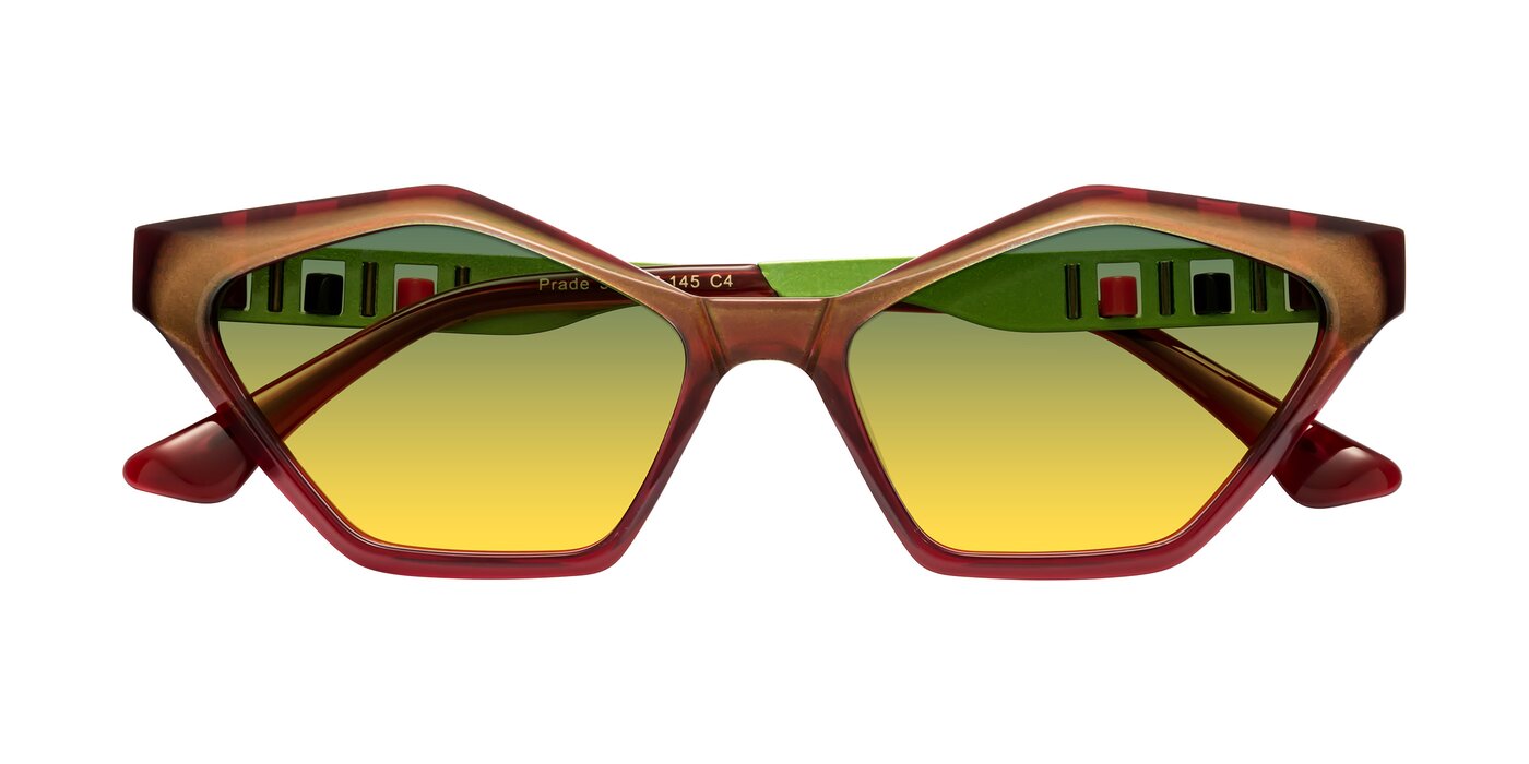 Prade - Iridescent Green Gradient Sunglasses