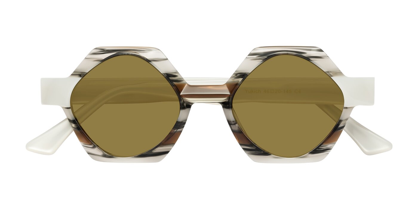 Yukich - Black Striped Polarized Sunglasses