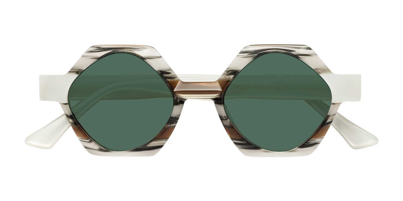 Yukich - Black Striped Polarized Sunglasses
