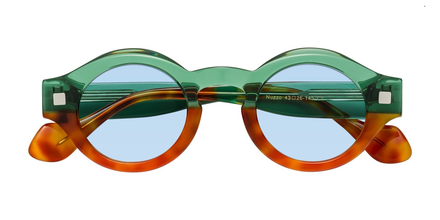 Nuzzo - Green / Orange Tortoise Tinted Sunglasses
