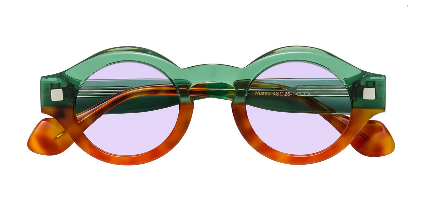 Nuzzo - Green / Orange Tortoise Tinted Sunglasses