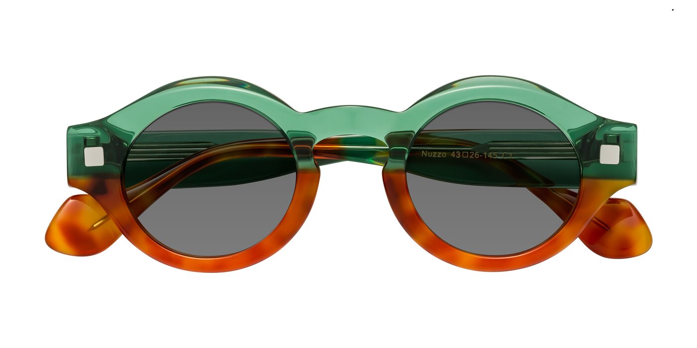 Nuzzo - Green / Orange Tortoise Tinted Sunglasses