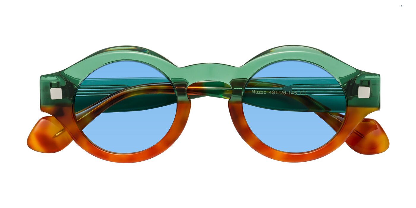 Nuzzo - Green / Orange Tortoise Tinted Sunglasses